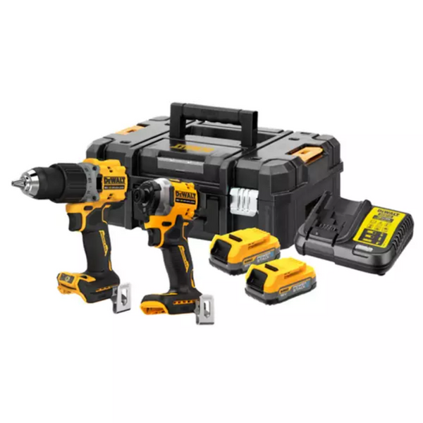 Zdjęcie 1 - Zestaw narzędzi akumulatorowych DeWalt DCK2051E2T Wiertarko-wkrętarka DCD800 + Zakrętarka DCF850 18V XR Powerstack 2x1.7Ah