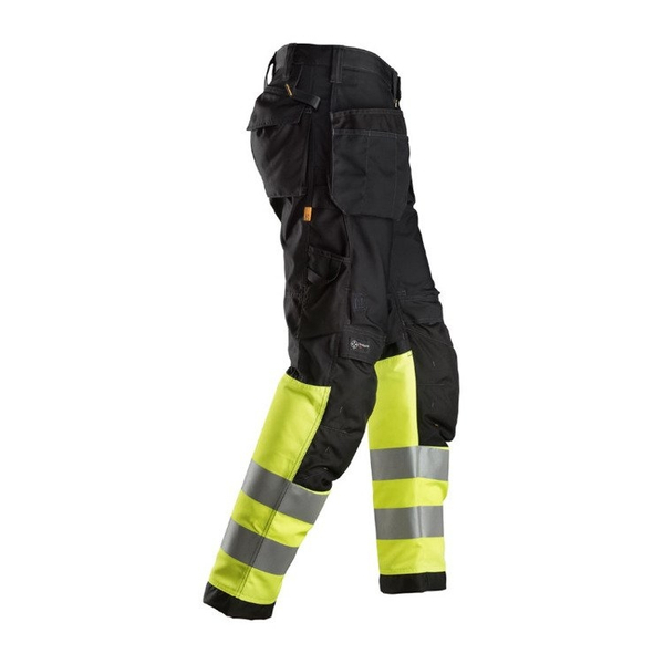 Zdjęcie 4 - 6233 Spodnie Odblaskowe AllroundWork+ z workami kieszeniowymi czarno - żółty, EN 20471/1