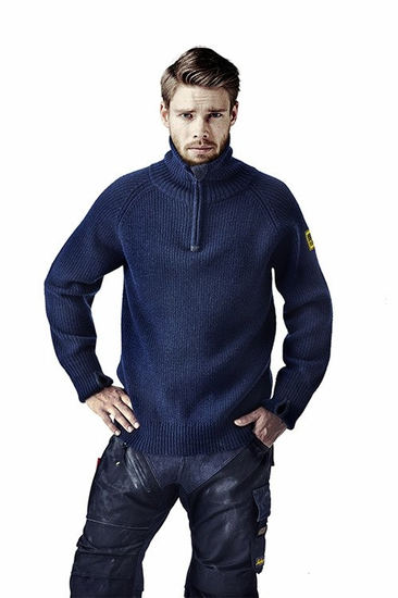 Zdjęcie 2 - 2905 Pulower wełniany - krótki suwak (kolor: antracyt melanż) Snickers Workwear