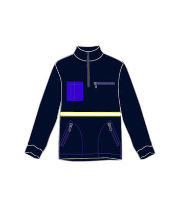 Bluza polar polo + nadruk brygadzista