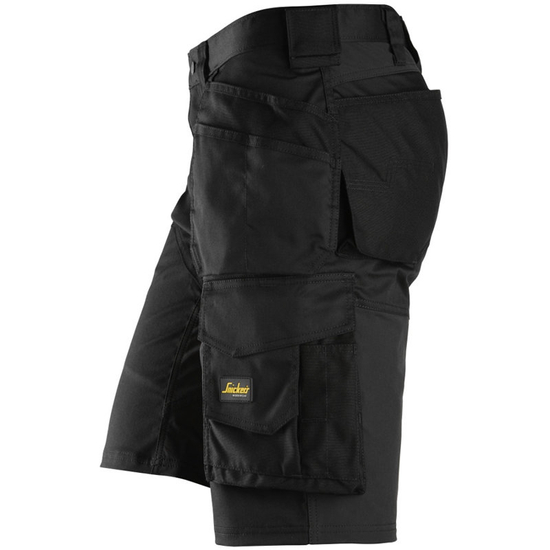 Zdjęcie 3 - 6151 Spodnie Krótkie Stretch AllroundWork z workami kieszeniowymi, luźne Snickers Workwear czarne