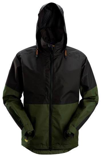 Zdjęcie 2 - 1304 Kurtka przeciwdeszczowa shell AllroundWork kolor khaki-czarny Snickers Workwear