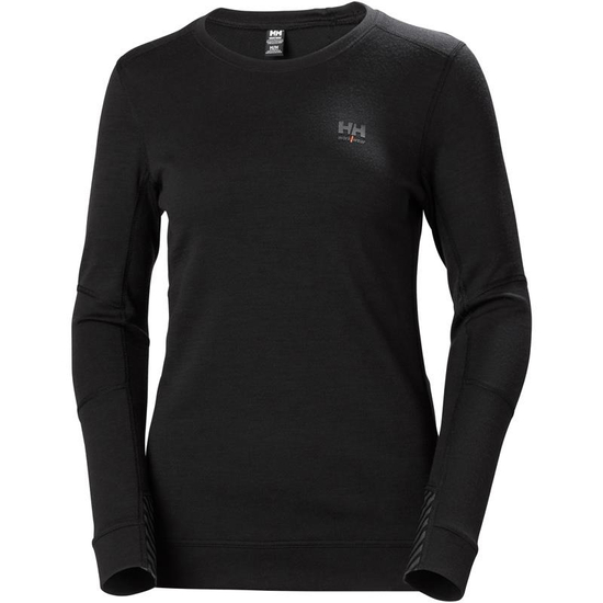Zdjęcie 1 - Damska koszulka termoaktywna Helly Hansen 75209_990 HH LIFA Merino kolor czarny