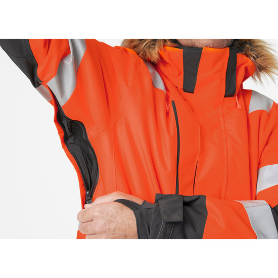 Zdjęcie 8 - Kurtka zimowa odblaskowa Helly Hansen 71393_269 Parka Alna 2.0 kolor pomarańczowy