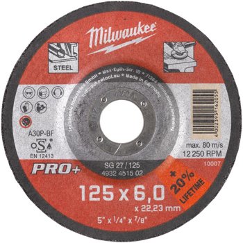 Tarcza do szlifowania metalu 125X6 PRO+ 25x1 szt. 4932451502 Milwaukee