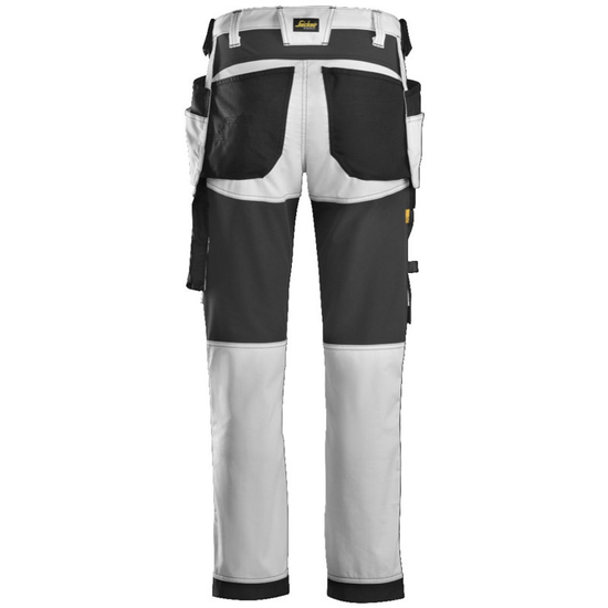 Zdjęcie 4 - 6241 Elastyczne spodnie z kieszeniami kaburowymi AllroundWork Snickers Workwear białe