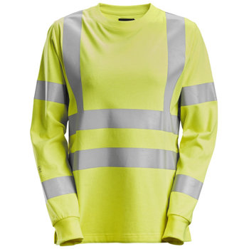 2476 T-shirt Odblaskowy ProtecWork – damski, długi rękaw, EN 20471/3/2 Snickers Workwear