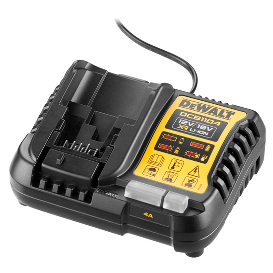 Zdjęcie 2 - Zestaw zasilający - 2 akumulatory 5.0Ah DCB184 + ładowarka 4A DCB1104 DeWALT [DCB1104P2-QW]