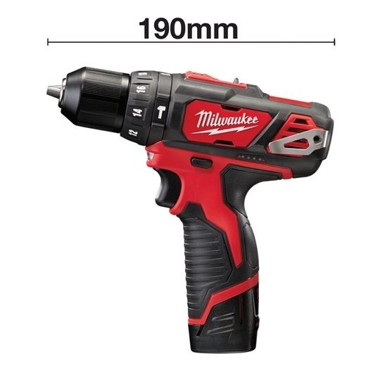 Zdjęcie 9 - Wiertarko-wkrętarka udarowa akumulatorowa Milwaukee M12 BPD-202C 30Nm 12V 2x2Ah 4933441940