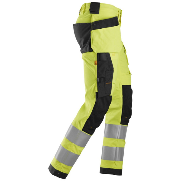 Zdjęcie 2 - 6243 Spodnie Odblaskowe Stretch AllroundWork z workami kieszeniowymi, EN 20471/2 Snickers Workwear żółte