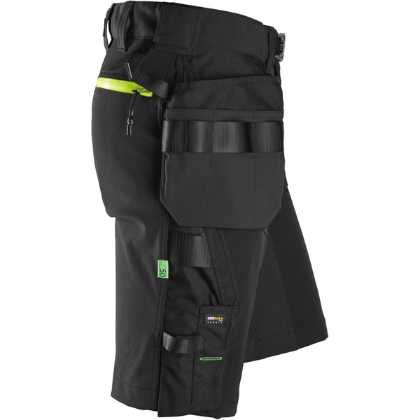 Zdjęcie 4 - Spodnie Krótkie Soft Shell Stretch FlexiWork+ z workami kieszeniowymi Snickers Workwear 61400467