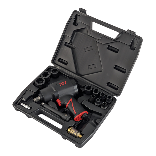 Zdjęcie 2 - Klucz udarowy pneumatyczny z zestawem nasadek 1/2" 1627Nm NC-4255Q-KIT Mighty Seven M7