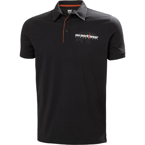 Zdjęcie 1 - Koszulka polo Helly Hansen 79260_990 Graphics/Logo kolor czarny