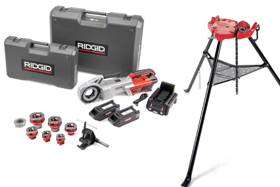 Zdjęcie 1 - Gwintownica akumulatorowa Ridgid 760 1/2-2" 11-R BSPT + Imadło 