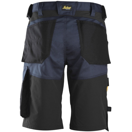 Zdjęcie 4 - 6153 Spodnie Krótkie Stretch luźne Snickers Workwear granatowe