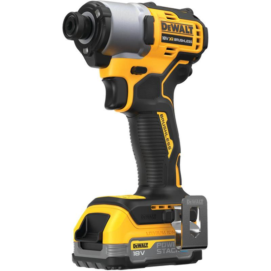 Zdjęcie 2 - Zakrętarka udarowa akumulatorowa DeWalt DCF840E1T ¼” 192Nm 18V XR Powerstack 1x1.7Ah