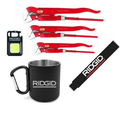 Zestaw kluczy S RIDGID do 1" ,  1.1/2" ,  2" + Gadżety 