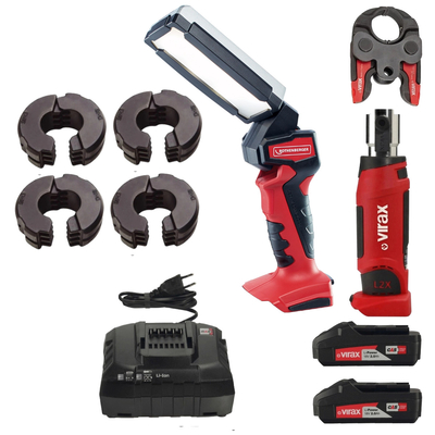 Zaciskarka Virax Viper® L2X Cas System + Zacisk Główny, Wkładki V15, V18, V22, V28 + LED Rothenberger
