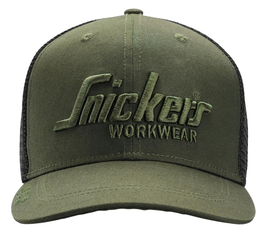 Zdjęcie 1 - 9001 Czapka z daszkiem Trucker Snickers Workwear Kolor Khaki Green/Black