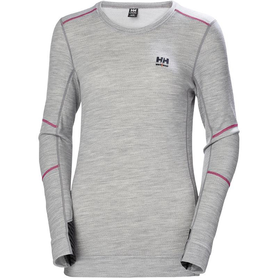 Zdjęcie 1 - Damska koszulka termoaktywna Helly Hansen 75209_930 HH LIFA Merino kolor szary