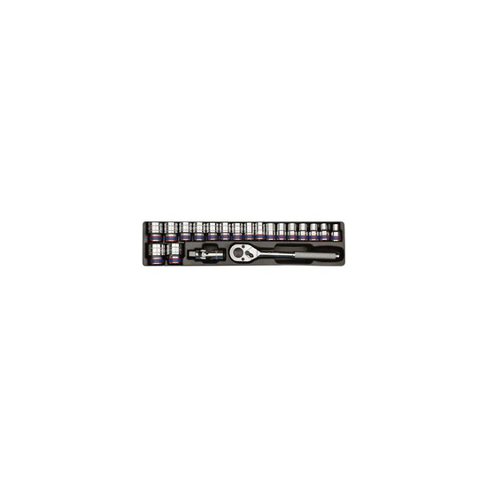 Zdjęcie 1 - ZESTAW NASADEK 1/2" KRÓTKIE 6-kąt. 10 - 32 mm Z AKCESORIAMI, WKŁAD DO SKRZYNKI 87402, 20 CZ. 9-4319MR King Tony