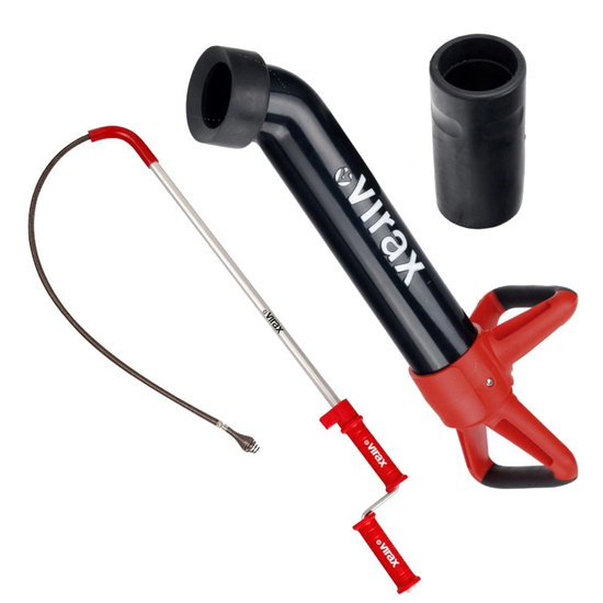 Zdjęcie 1 - Przepychacz laskowy WC + pompa do udrażniania ssąco-tłocząca Virax