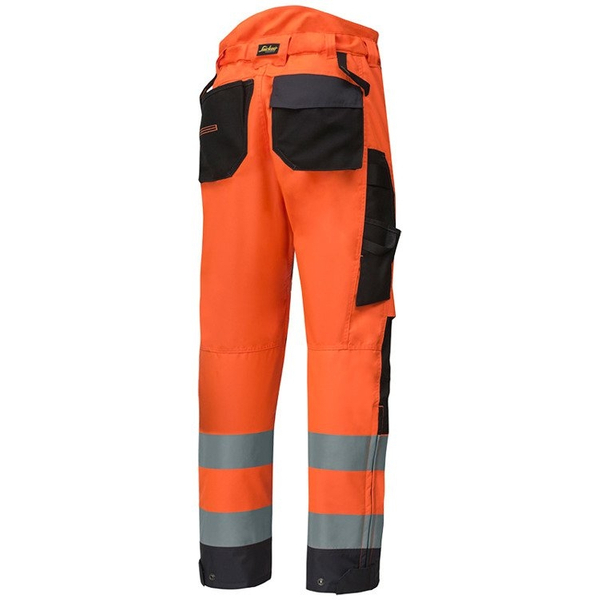 Zdjęcie 2 - 6639 Spodnie Odblaskowe Ocieplane AllroundWork+, 37.5® (kolor pomarańczowy); EN 20471/2 Snickers Workwear