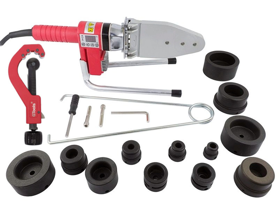 Zdjęcie 1 - Zgrzewarka do rur GTOOLS IRON 20-63 + Obcinak do rur z PP, PE i innych tworzyw sztucznych