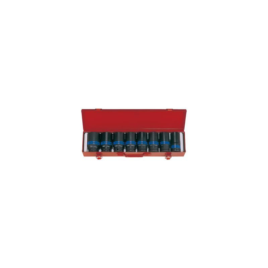 Zdjęcie 1 - ZESTAW NASADEK UDAROWYCH 3/4" 8cz. DŁUGIE 6-kąt. 26 - 38mm, KASETA 6410MP King Tony