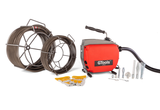 Zdjęcie 2 - Przepychacz do rur kanalizacji G-TOOLS 150A 16mm/22mm z adapterem 8mm